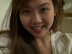 Natural Asian Teen's Toy Play at Home