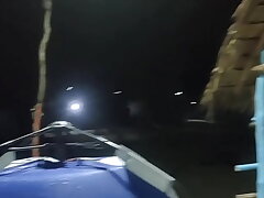 Filipina Beach Tease Swallows Cum